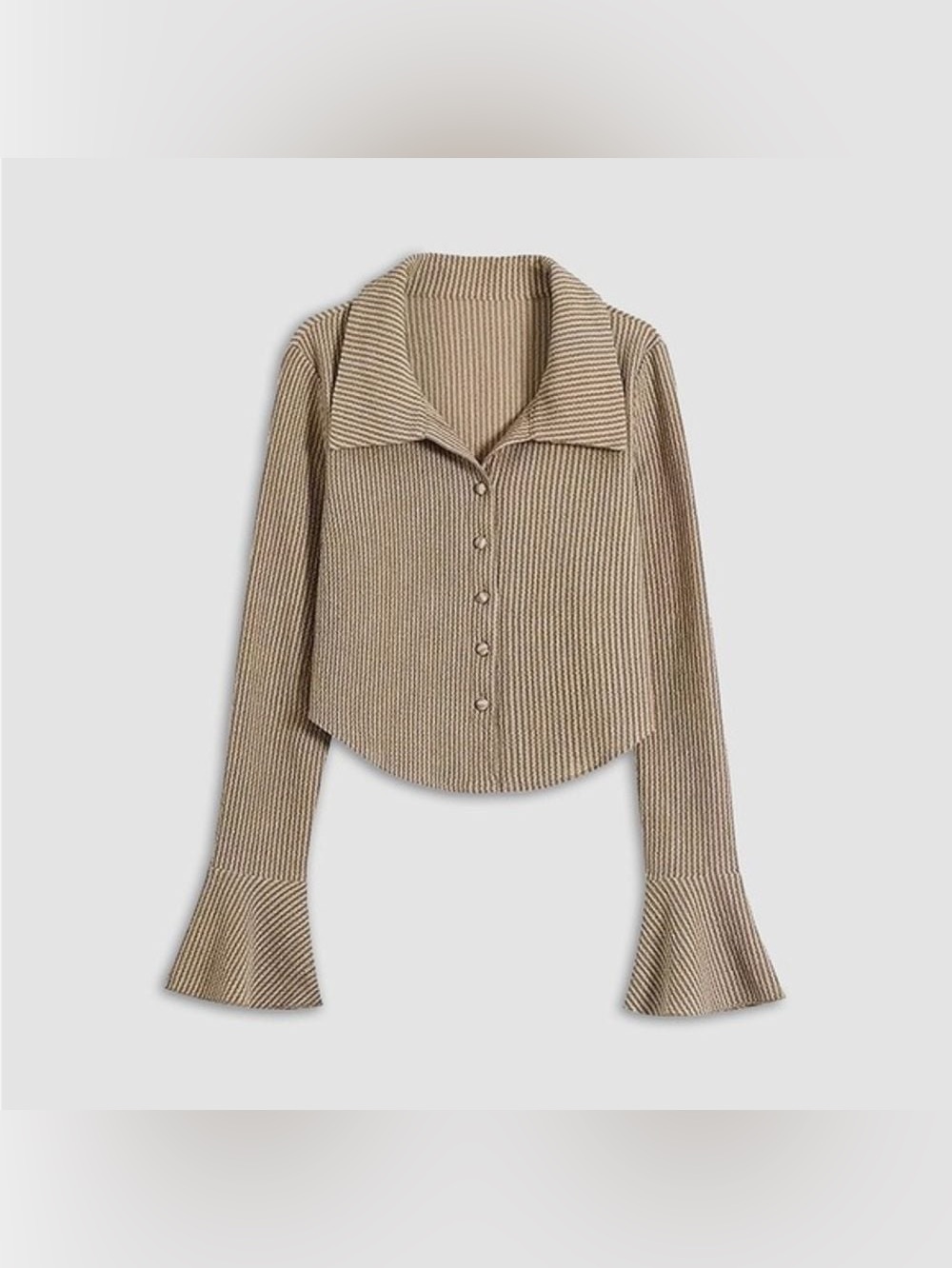 COMMENSE Collared Button Up Soft Knit Shirt Size Small New With Tags